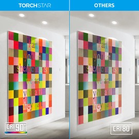 TORCHSTAR 12-Pack PAR20 LED Bulbs, 6.5W 50 Watt Equivalent, 500 Lumens Dimmable LED Spotlight Bulb, 5000K Daylight, CRI90+, E26 Medium Base, UL Listed, for Recessed and Track Lighting