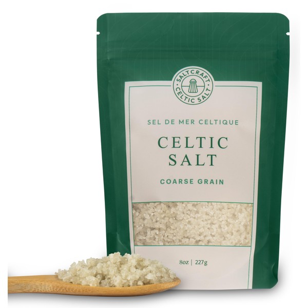 SALTCRAFT CELTIC SALT - Coarse Grain Crystals, Low Sodium 20%,