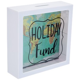 Out of the blue Holiday Fund Money Box, White, 15 cm