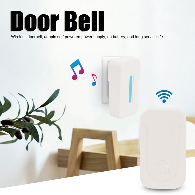 Wireless Door Bell Waterproof Self Powered Doorbell Kit with 35