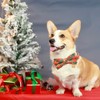 Christmas Dog Collar with Bow, Safety Metal Buckle and Soft