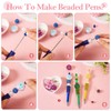 Elecrelive 10Pcs Rhinestone Beadable Pens Diamond Beadable Ballpoint Pens Glitter