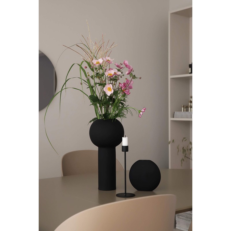 Cooee Design HI-028-24-BK Vase Pastille Ceramic Handmade Diameter 15 cm