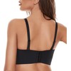 CHAOJIESI Push Up Strapless Bra for Women Underwire Padded Convertible