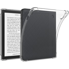 JKase Clear TPU Compatible with Kobo Libra 2 Case (7") 2021, Shockproof Slim Lightweight Soft Silicone Grip Flexible Back Cover Transparent