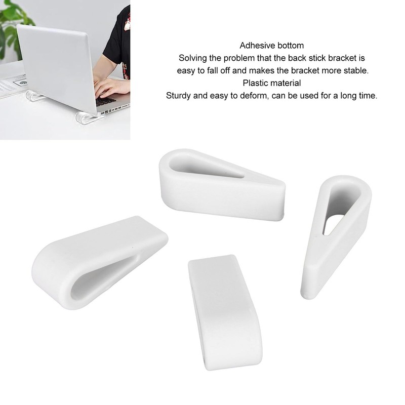 WOOXGEHM Laptop Stand, Pack of 4, Portable, Adjustable, Non-Slip, Rubber,