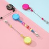 PATIKIL Beadable Badge Reels, 6 Pcs Beaded Retractable Clips Holder