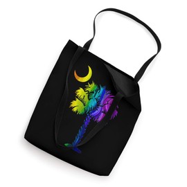 Palmetto Tree and Crescent Moon Retro Pop Tote Bag