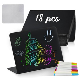 Dog's Booty Pack of 18 Slate Chalkboard for Labelling Small for Party Cafe Price Tags Wedding Signs Buffet Signs