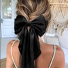 Silky Satin Women's Hair Bows with Long Tail Bowknot for