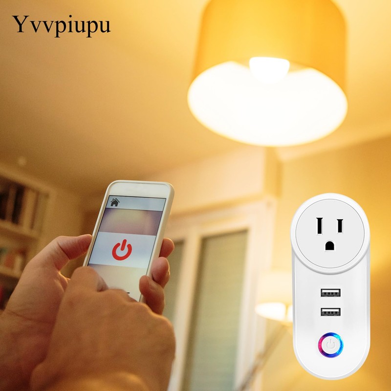 Smart Outlet Dual Mode WiFi 3 Outlets WiFi Smart Plug,