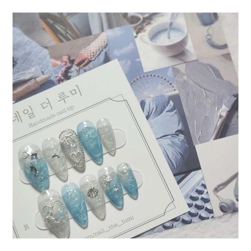 Bada, Yunseul Handmade nail tip - long stiletto / 바다,