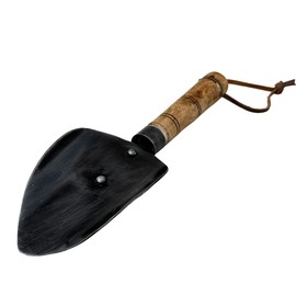 Hand Forged Metal Garden Trowel with Wooden Handle Wrought Iron Handmade Garden Tools for Home Classic Look Black Antique Finish Heavy Duty Garden Trowel by LIVING IDEAS