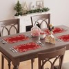 XCHI Red Snowflakes Winter Christmas Xmas PlacematsSet of 4 Table