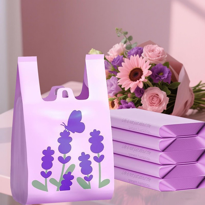 50pcs Purple Small Trash Bags 3 Gallon 4 Gallon for