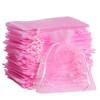 Bskifnn 50pcs Organza Bags 10x15cm Satin Drawstring Organza Pouch Wedding