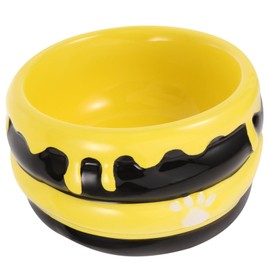 VILLFUL Sturdy Ceramic Dog Bowl Raised Pet Feeder for Puppies Dogs Cats Non-Slip Base