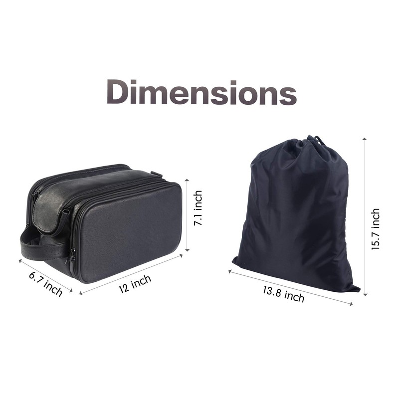 Elviros Toiletry Bag for Men, Large Travel Shaving Dopp Kit