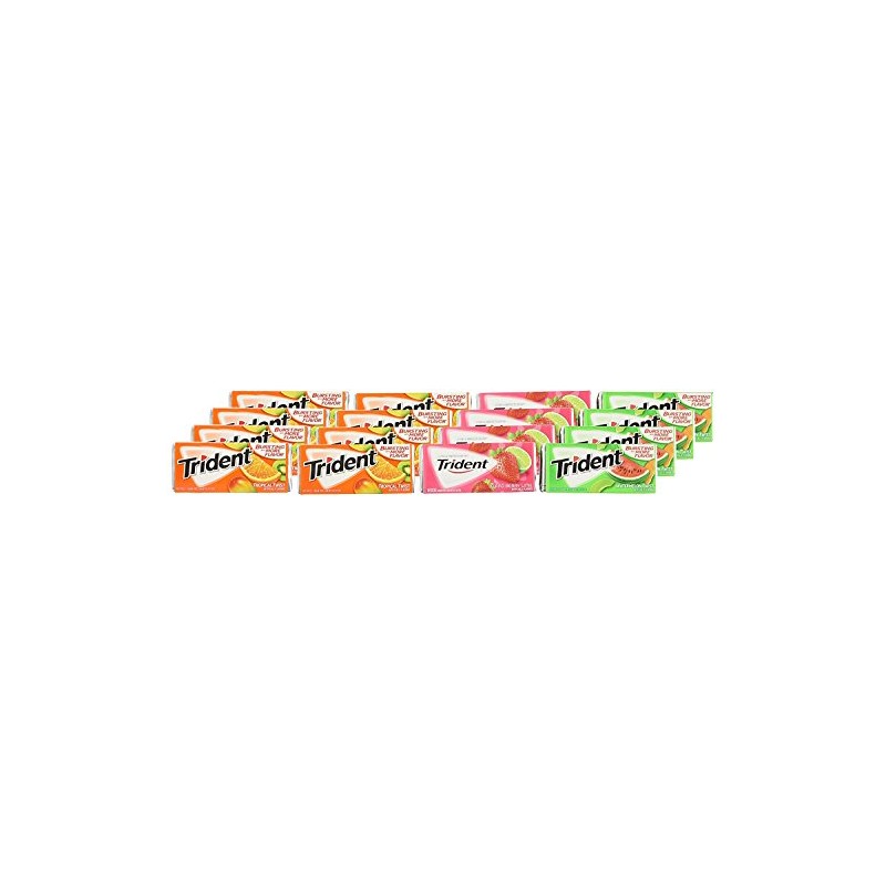 Trident Fruit Variety Pack Sugar Free Gum, 14 Count, Pack