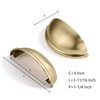CABDM 10 Pack 3" Drawer Pulls Champagne Bronze Cabinet Cup