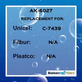 Baleen Filters 40 sq. ft. Pool Filter Replaces Unicel C-7439, Pleatco PVT40, Filbur C-7439-Pool and Spa Filter Cartridges Model: AK-6027