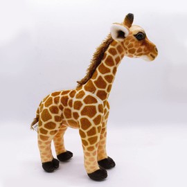 Tikwisdom Brown Giraffe Doll, Large Plush Toy Giraffe Suitable for Jungle Themes, Decorations, Hugs, Gifts for Boys and Girls, 35 cm High