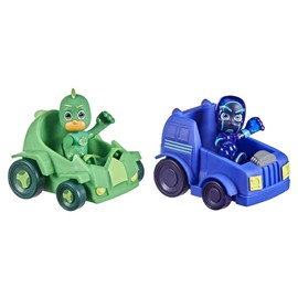 PJ Masks Gecko vs Night Ninja Vehicles Battle Pack Preschool Toy, Vehicle and Figure Set for Children from 3 Years, F2841, Multicoloured