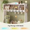 Bakers Rack with Storage and Power Outlet, 31.5 inch Farmhouse