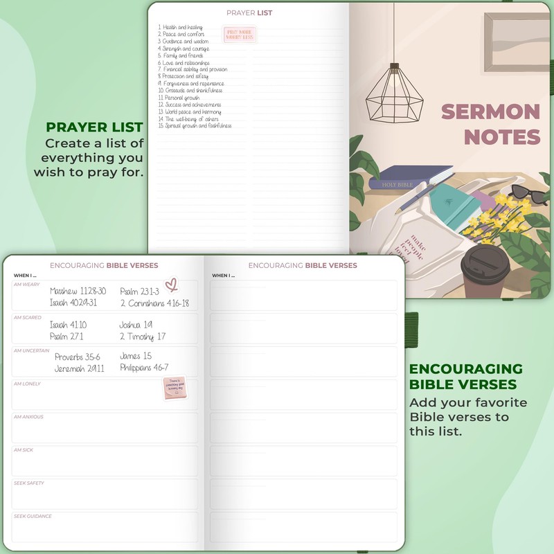 Clever Fox Bible Study Journal Large – Church Notes Notebook