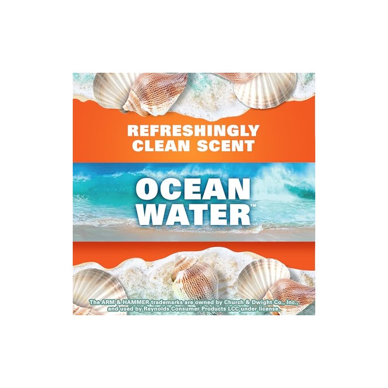 Hefty Bolsas de basura medianas, aroma de agua marina, 4