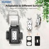 ELEGRP Weatherproof Outdoor Outlet In-Use Cover, Horizontal/Vertical Mount, Heavy-Duty Clear