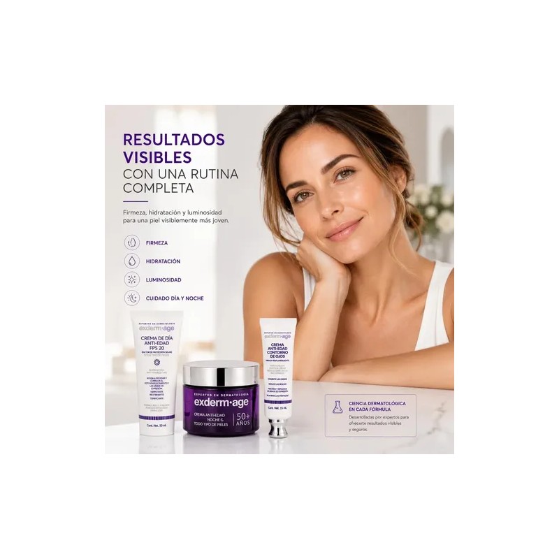 Kit Exderm Age Antiedad Crema Dia + Noche + Contorno