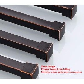 ELLO&ALLO Oil Rubbed Bronze Swing Out Towel Rack for Bathroom Holder Wall Mounted Towel Bars with Hook 3-Arm