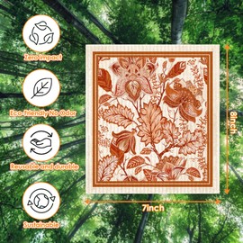 Morigins Swedish Dish Clothes Pack of 6, Reusable, Absorbent Hand Towels for Kitchen, Bathroom and Cleaning Counters Cellulose Sponge Cloth (Brown)