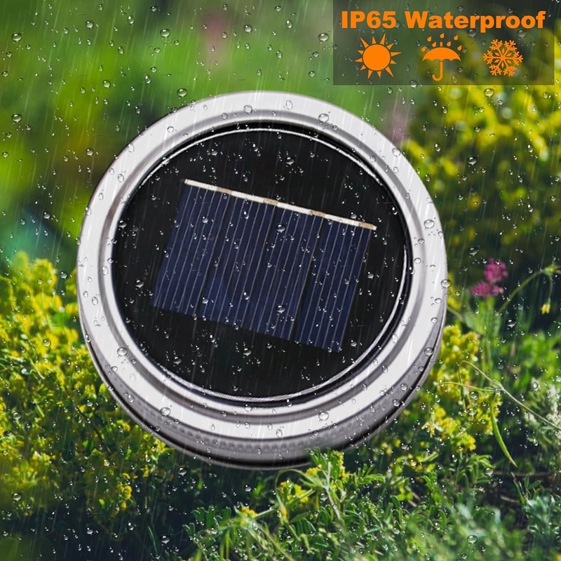 VOOKRY Solar Mason Jar Lights - 10 Pack 30 LED