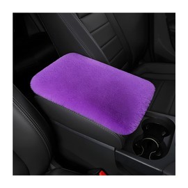 Fluffy Car Armrest Cover, Universal Car Center Console Pad, Car Armrest Seat Box Cover Decor Accessories For Women Men, Armrest Seat Box Cover Protector For Most Vehicle, SUV, Truck, Car (Purple)