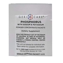 GeriCare Phosphorus Supplement with Sodium & Potassium, Concentrated Strawberry Flavored Powder (100 1.5g Packets)