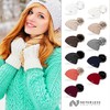 Neverless® Ladies Knitted Fur Pom Lined Beanie Winter Bobble Hat,