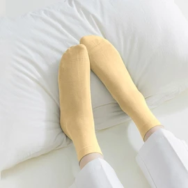 YNOBUN Women's Socks, Autumn, Winter, Antiperspiration, Deodorizing, Medium Folding Socks, 5 Pairs Set, Soft, Antibacterial, Women's Socks., Set of 5 (kneaded skin), Free size