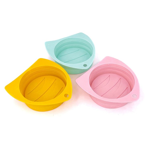 3 Pack Dog Cat Food Can Lids - Silicone Stretch