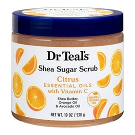 Exfoliante corporal Dr. Teal's Sugar Scrub manteca de karite y naranja 538 g