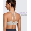 SYROKAN High Impact Sports Bras for Women Support Underwire Cross