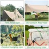 HOOPOE Guy Ropes Camping, Tent Ropes, Pack of 12 Guy