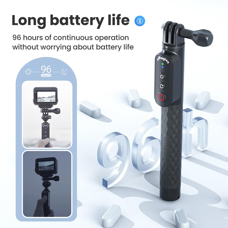 Aovee Remote Control Selfie Stick 100CM Stretchable Compatible with Insta360/Gopro