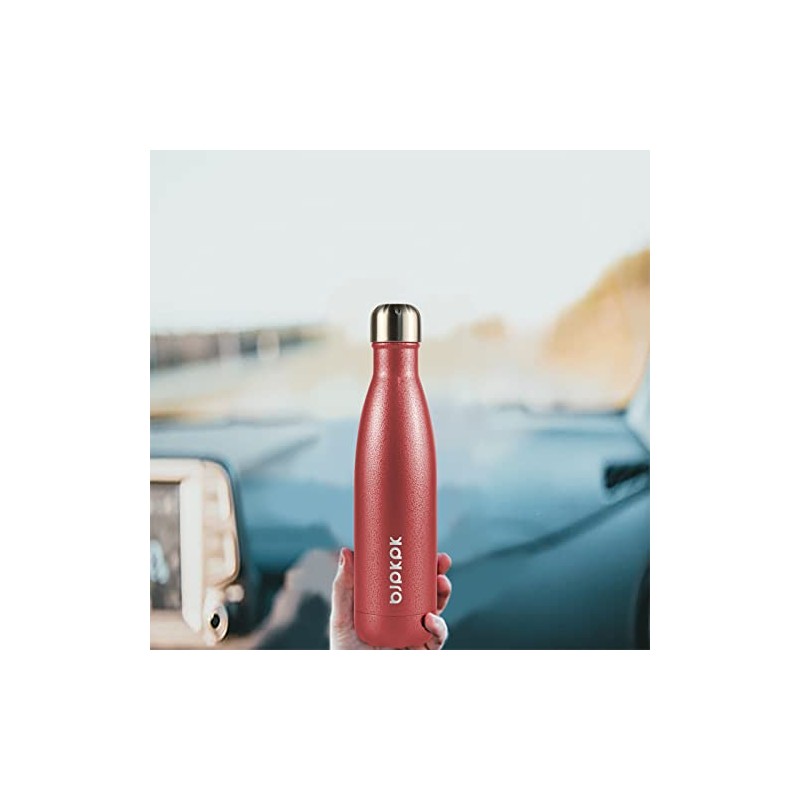 BJPKPK Botella de agua de acero inoxidable -17 oz -Doble