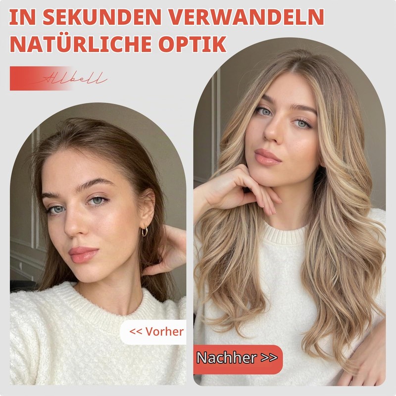 Allbell Brown Ash Blonde Ombre Synthetic Mesh Wig Women, 4
