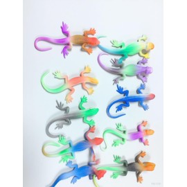 20 PCS Color Changing No Hole Bath Toys for Kids Color Chang Lizard Toys Reptile Animal Toys Stretchy Realistic Reptile Playset for Themed Parties Classroom Rewards