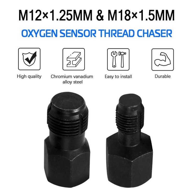 2PCS Oxygen Sensor Thread Chasers M18 x 1.5mm and M12