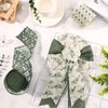 4 Rolls 20 Yards Sage Green Wired Edge Ribbon 2.5