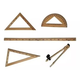 Didakta Paq. De 3 Juegos Geométricos De Maestro, Madera 5 Pzs. C/u